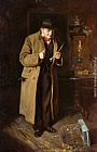 Charles Spencelayh That Damned Cat painting